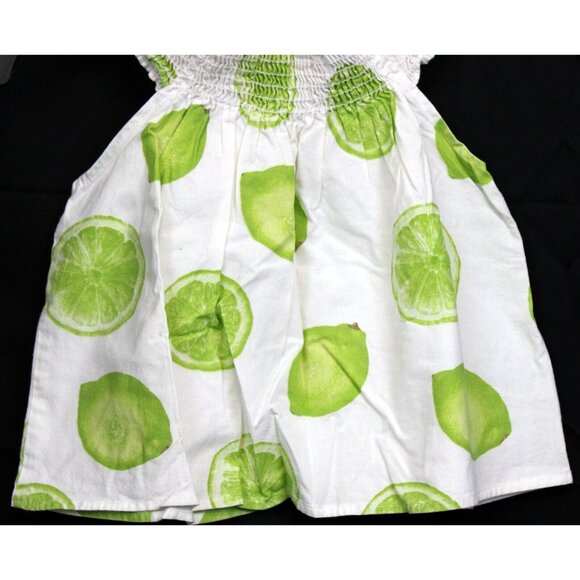 Trish Scully 2pc Outfit Sz 6 Tank Top Pants Lime Summer Shirred Neck Fruit Tent - Picture 7 of 16